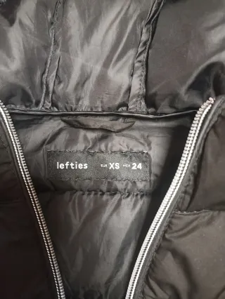 Chaqueta niña negra capucha Talla XS