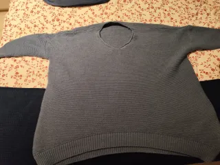 Jersey de invierno azul talla grande