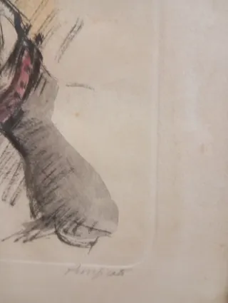 Quadro con cornice dorata e marrone