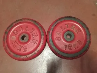 2 discos 15kg Salter