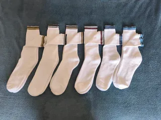 Pack 6 calcetines blancos rayas hombre