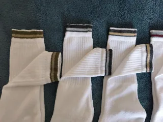 Pack 6 calcetines blancos rayas hombre