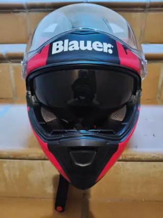 Casco Blauer Force One Matt Black Red Talla S