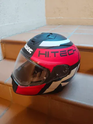 Casco Blauer Force One Matt Black Red Talla S