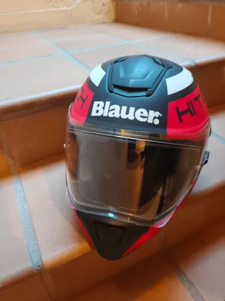 Casco Blauer Force One Matt Black Red Talla S