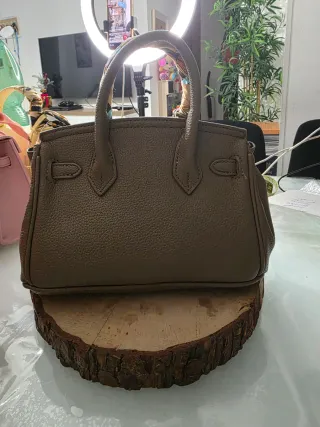 Borsa Donna Marrone con Foulard Multicolore