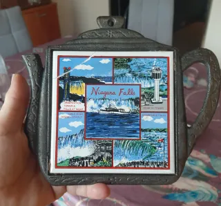 Salvamanteles Tetera Hierro Cerámica Niagara Falls