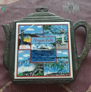 Salvamanteles Tetera Hierro Cerámica Niagara Falls