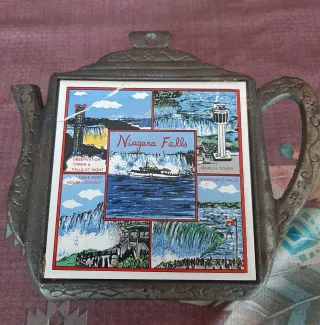 Salvamanteles Tetera Hierro Cerámica Niagara Falls
