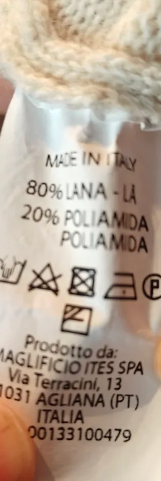 Jersey lana italiano. Talla S/M
