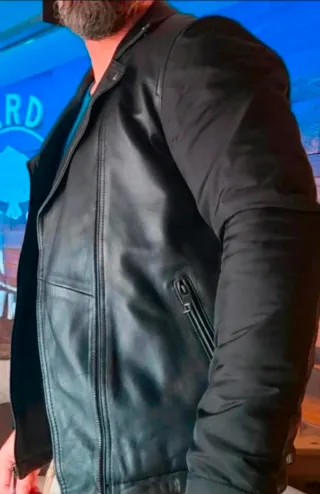 Chaqueta de piel cruzada