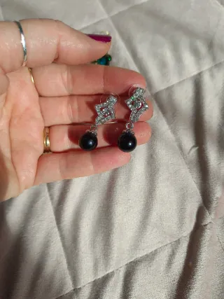 Pendientes flor y perla