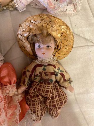 Lote de 9 Muñecas de Porcelana