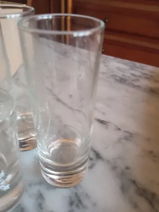 Lote vasos chupito cristal sin usar