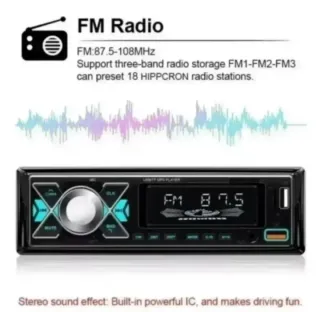 Radio para Coche MP3 Bluetooth 1 Din