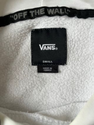 Sudadera Vans Blanca Algodón con Capucha
