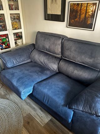 Sofá azul asientos extensibles