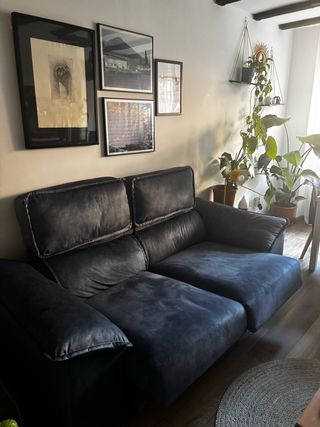 Sofá azul asientos extensibles