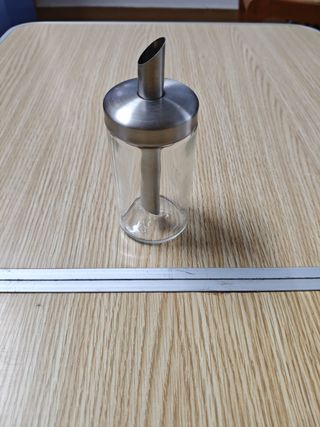 Azucarero de cristal con tapa metálica