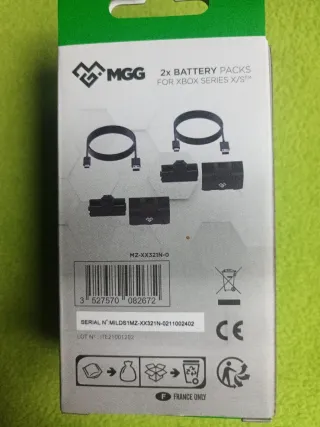 MGG 2x Batterie + 2 Cavi Xbox Series X/S