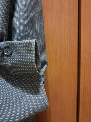 Americana jaspeada caballero gris