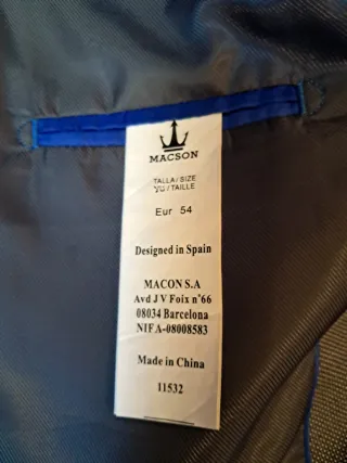 Americana jaspeada caballero gris