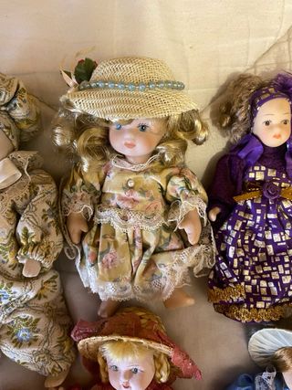 Lote de 10 Muñecas de Porcelana