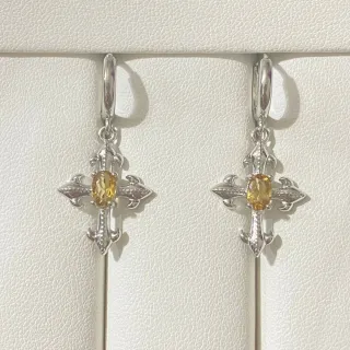 Pendientes Cruz Citrino