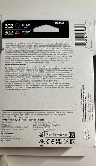 Confezione HP 302 Nero + Tricolore