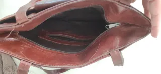 Bolso de piel tonos marrones