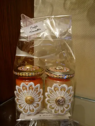 Set 2 Candele Decorative Barattolo