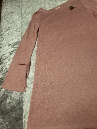 Vestido rosa Springfield manga larga