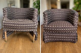 Sillones tapizados en tela