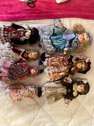 Set di 6 Bambole in Porcellana