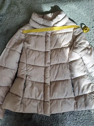Chaqueta acolchada niña beige, talla 10 años