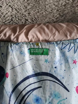 Chaqueta acolchada niña beige, talla 10 años