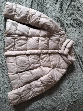 Chaqueta acolchada niña beige, talla 10 años