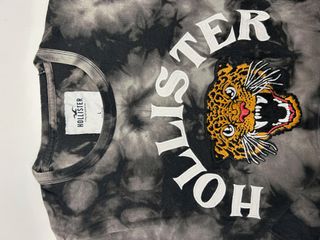 Camiseta Hollister Tie-Dye con Leopardo Talla L