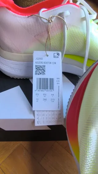 Adidas Adizero Boston 12 Naranja Blanco