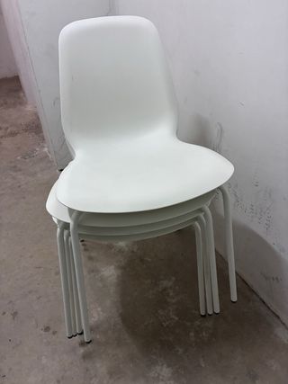 4 Sillas LIDAS Ikea Blancas