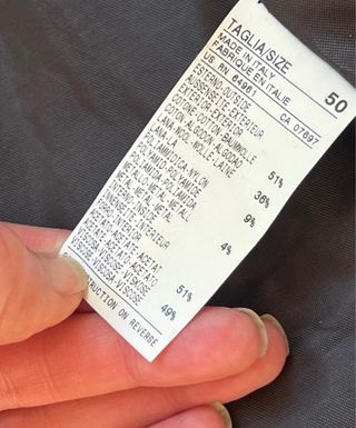 Completo uomo Sisley grigio lana cotone M