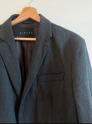 Completo uomo Sisley grigio lana cotone M