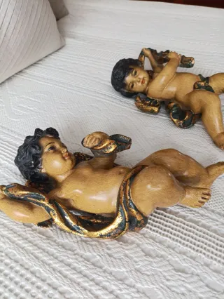 Angelitos vintage decorativos