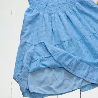 Vestido bordado azul bebé