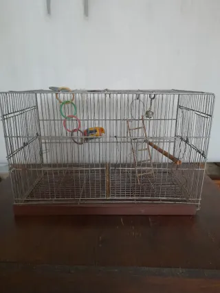 Jaula para pájaros metálica
