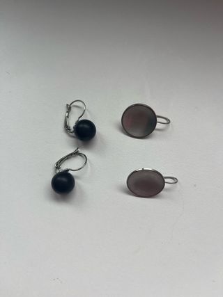 Conjunto collar y pendientes espiral naranja