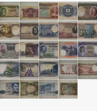 Billetes antiguos de España