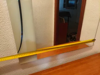 Mueble recibidor madera y cristal_SEVILLA