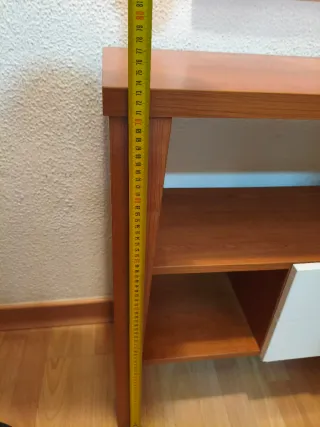 Mueble recibidor madera y cristal_SEVILLA