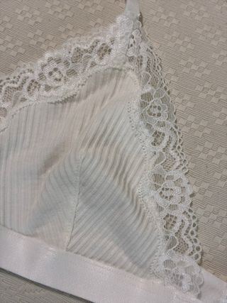 Sujetador H&M Blanco Encaje Talla M